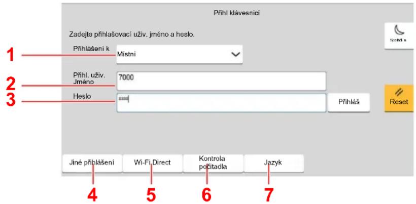 Utax 7058i - Pro prihlášení zadejte prihlašovací jméno a heslo. - 1