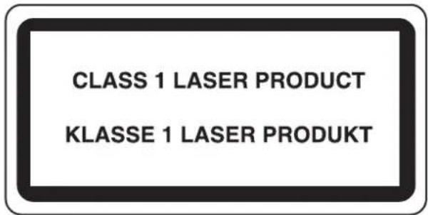 Utax 7058i - Bezpečnost laseru (Evropa) - 2