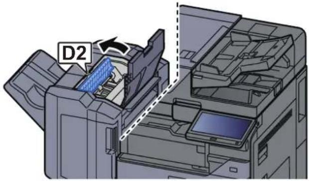 Utax 7058i - Otevřete vodítko pásu (D2). - 1