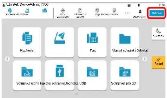 Utax 7058i - Odhlášení - 1