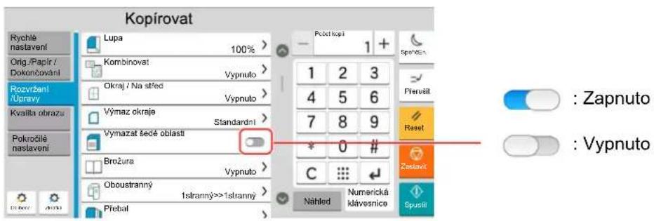 Utax 7058i - Zobrazení obrazovky nastavení - 3