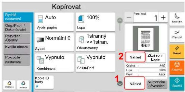 Utax 7058i - Zvolte kartu [Náhled] > [Náhled]. - 1