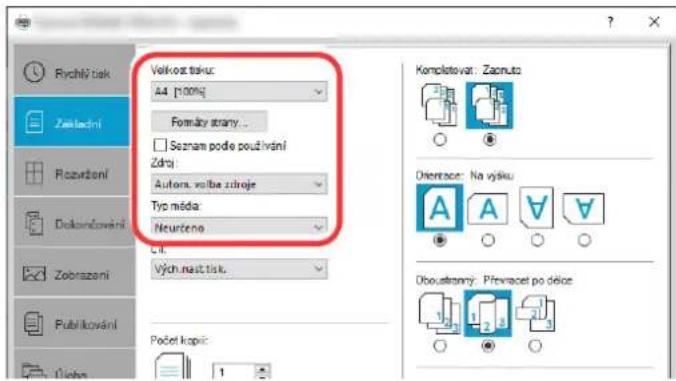 Utax 7058i - Proved'te konfiguraci nastavení. - 2