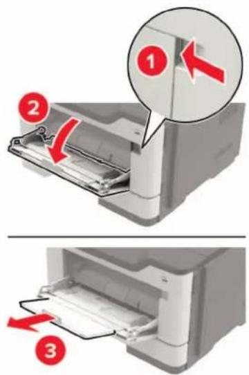 LEXMARK MB2546 - Vkládání médií do univerzálního podavače - 1