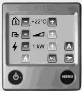 +22°C 1 kW AC MENU