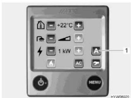 +22°C 1 kW A 1 MENU HYW08920