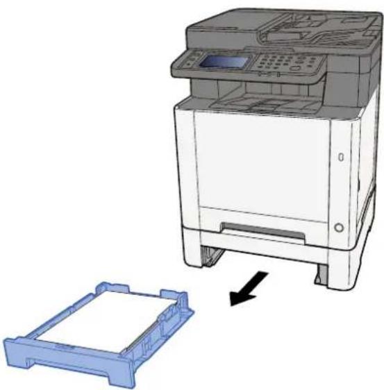 Utax P-C2656w MFP - Táhněte zásobník 2 směrem k sobě, dokud se nezastaví. - 1