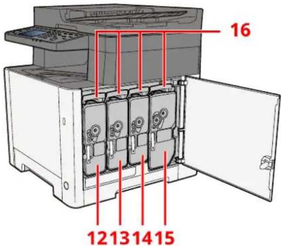 Utax P-C2656w MFP - Názvy dílů (konektory/interiér) - 2
