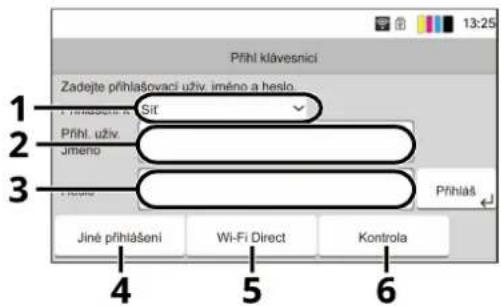 Utax P-C2656w MFP - Zadejte přihlašovací uživatelské jméno a heslo pro přihlášení. - 1