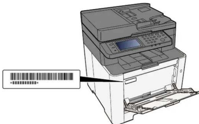 Utax P-C2656w MFP - Kontrola sériového čísla zařízení - 1