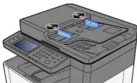 Utax P-C2656w MFP - Upravte vodítka šířky originálu. - 1