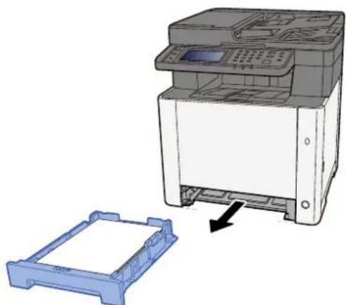 Utax P-C2656w MFP - Táhněte zásobník 1 směrem k sobě, dokud se nezastaví. - 1