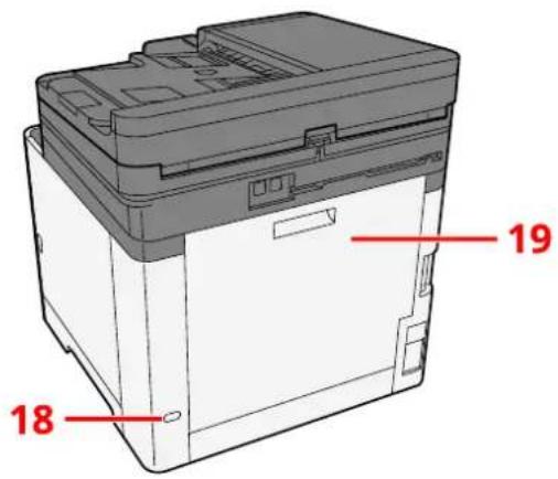 Utax P-C2656w MFP - Názvy dílů (exteriér zařízení) - 4