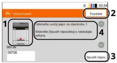 Utax P-C2656w MFP - Indikátory místa vzpříčení papíru - 1