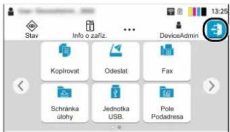 Utax P-C2656w MFP - Stiskněte tlačítko [Odhlášení]. - 1