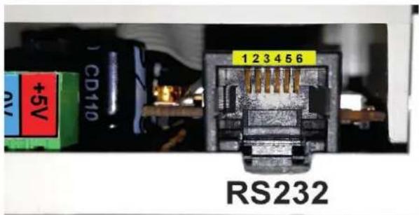 1 2 3 4 5 6 +5V CD110 RS232