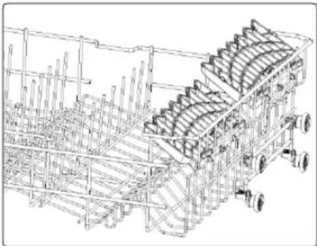 DE DIETRICH DDFI532QB - Výškově nastavitelný rošt (typ háku) - 2