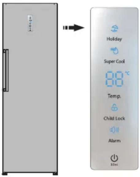 HISENSE RL481N4BWE - Ovládací prvky na displeji - 1