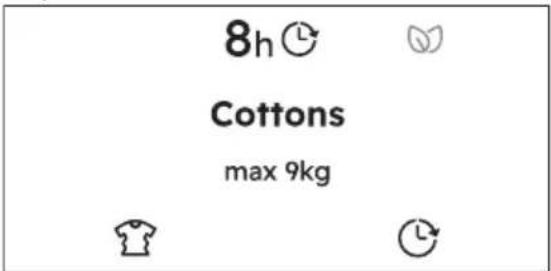 8h Cottons max 9kg
