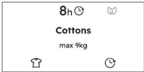 8h Cottons max 9kg