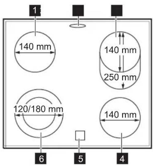 ELECTROLUX LKR564275K - Uspořádání varné plochy - 1