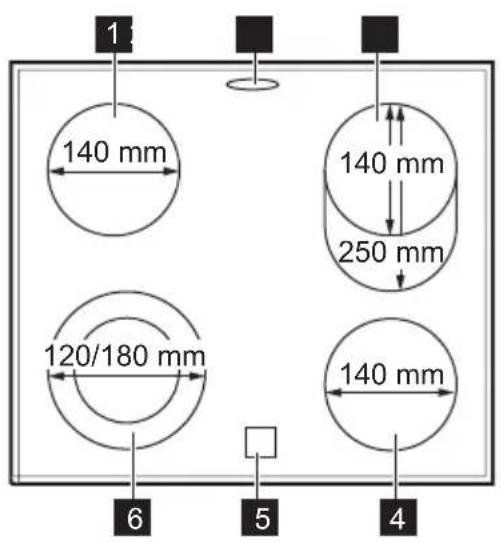 ELECTROLUX LKR564255X - Uspořádání varné plochy - 1