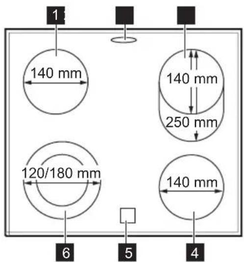 ELECTROLUX LKR564277W - Uspořádání varné plochy - 1
