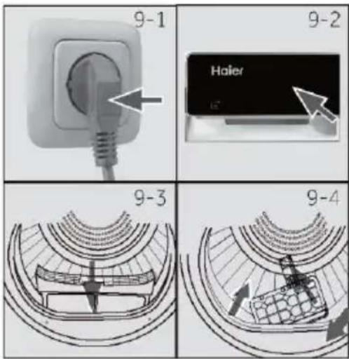 HAIER HD80-D357TU1 - Příprava spotřebiče - 1