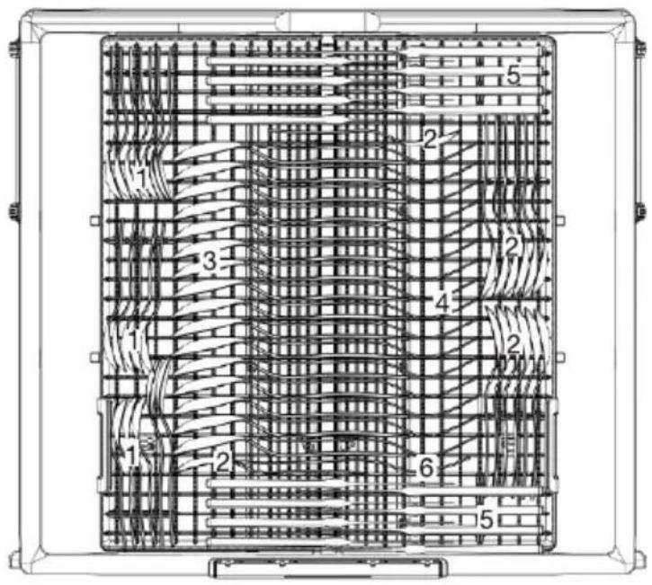 GORENJE GS673B90W - Horní koše: - 3