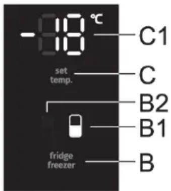 -80°C set temp. C1 C B2 B1 fridge freezer B