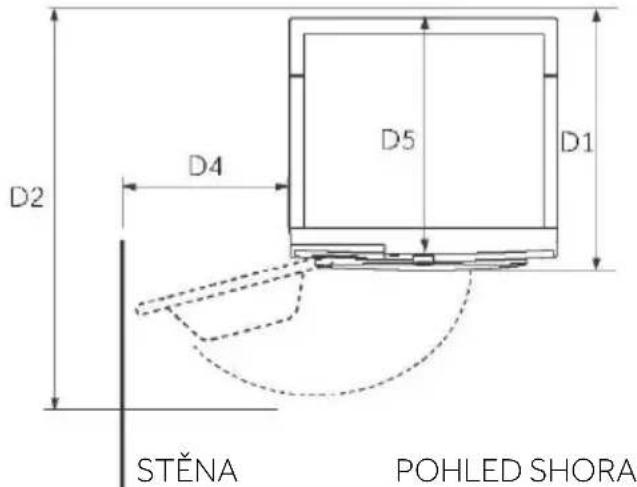 D2 D4 D5 D1 STĚNA POHLED SHORA