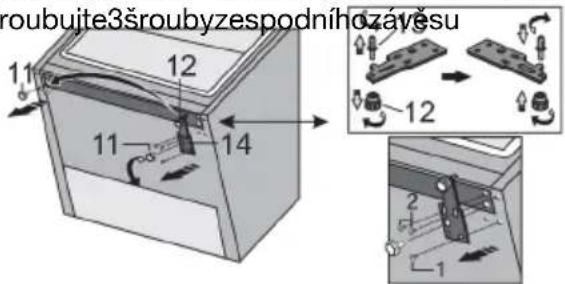 roubujite3šroubyzespodníhozávěsu 11 12 14 11 12 2 1