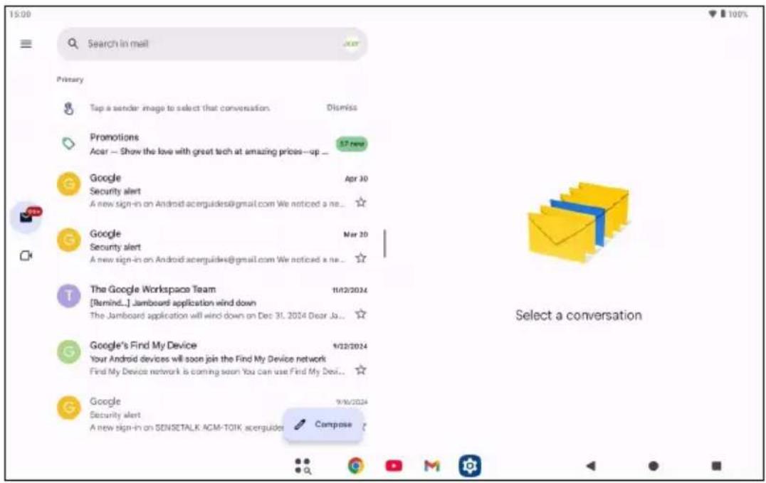 ACER Iconia A12 - Psaní e-mailu - 1