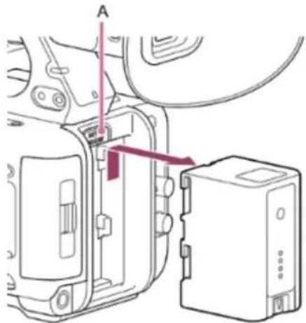 SONY PXW-Z200 - Připojení akumulátorové sady - 2
