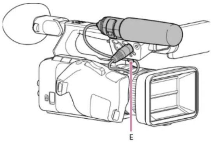SONY PXW-Z200 - Upevnění mikrofonu (prodává se samostatně) - 2