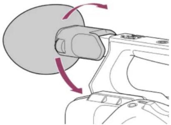 SONY PXW-Z200 - Nastavení úhlu hledáčku - 1