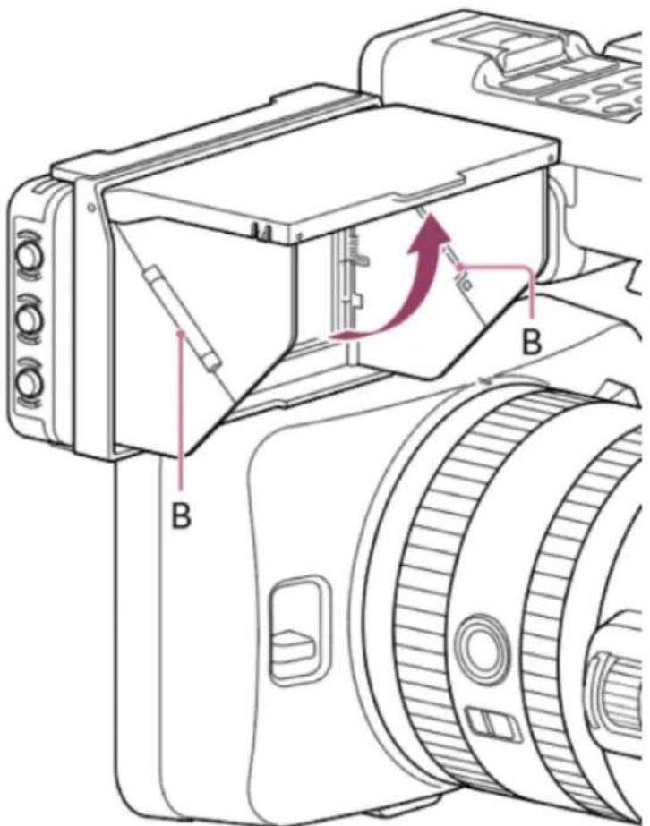 SONY PXW-Z200 - Otevření krytu LCD monitoru - 1