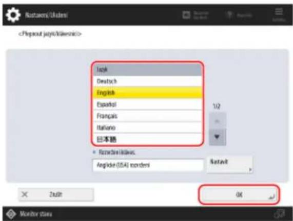 Nastavení/Jazyk Deutsch English Español Français Italiano 日本語 • Čeština. Angličtina (USA) vybrána Nastavit OK Monitor stavu