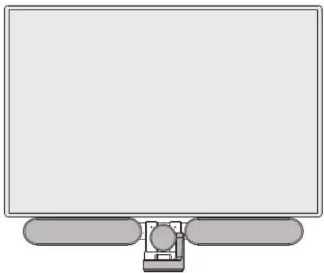 Illustration of a flat-screen monitor with two side supports (no text or symbols)