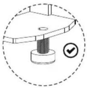 Diagram of a mechanical component with a threaded base and circular housing, enclosed in a dashed circle (no text or symbols)