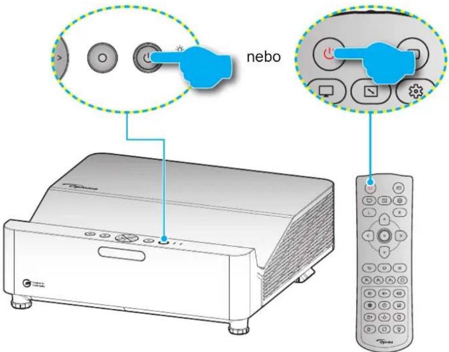 OPTOMA ZK420UST - Zapnutí/vypnutí projektoru - 1