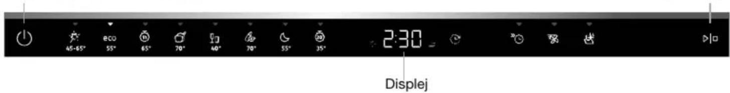 45-65° eco 55° 65° 70° 40° 70° 55° 35° 2:30 Displej