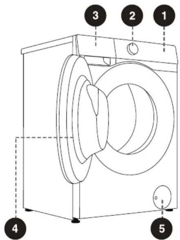 HISENSE WF3S9043BW1 - PŘEDNÍ STRANA - 1