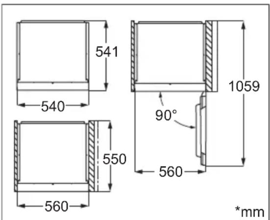 541 540 550 560 1059 90° 560 *mm