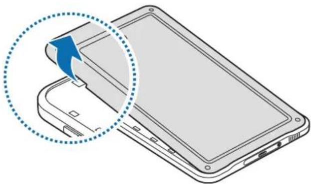 SAMSUNG Galaxy Tab Active5 - Vložení baterie - 1