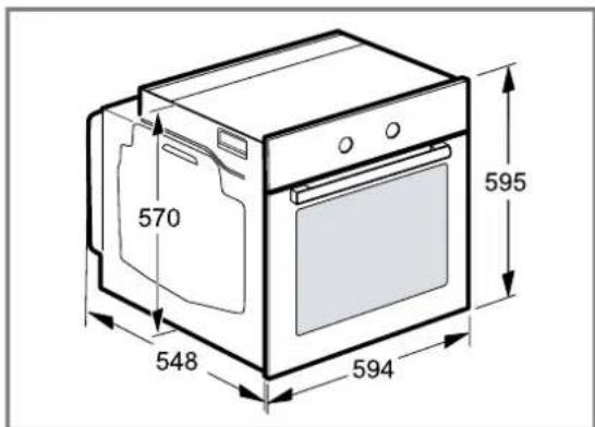 BOSCH HBA172EB3 - Rozměry spotřebiče - 1