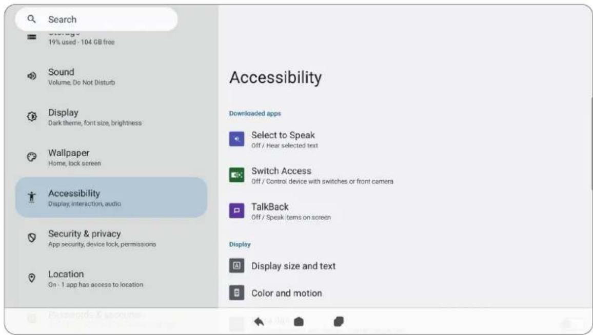 VIEWSONIC IFP6563-2C - Accessibility (Usnadnění přístupu) - 1