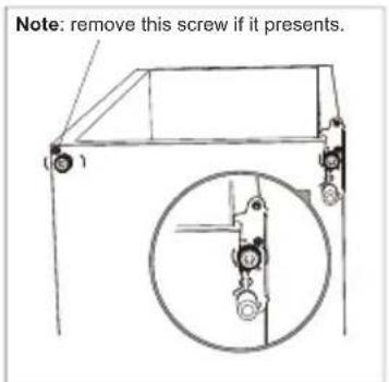 Note: remove this screw if it presents.