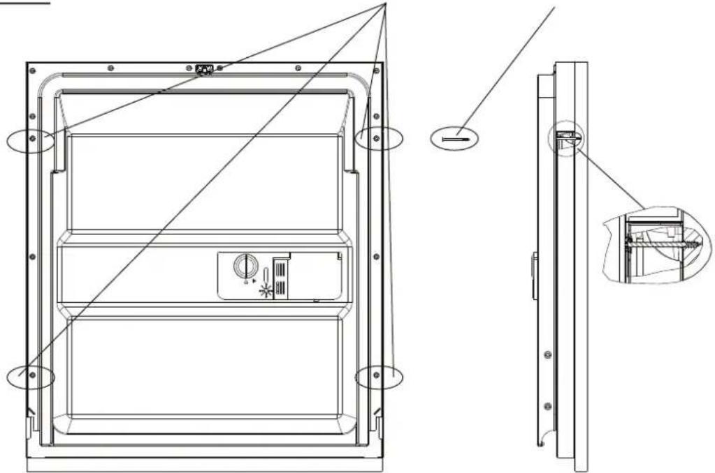 BRANDT BDJ3424VB - - Rozměry a instalace estetického panelu - 3