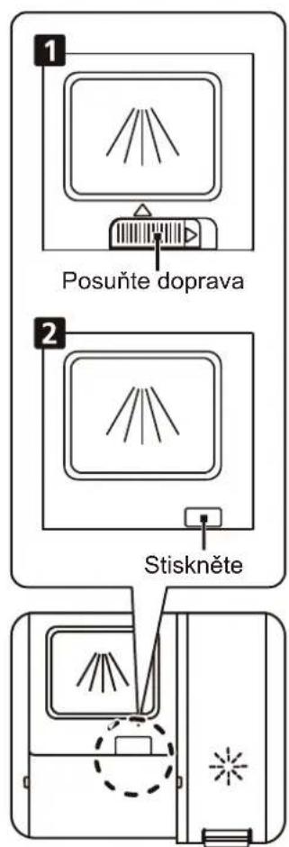 1 Posuňte doprava 2 Stiskněte